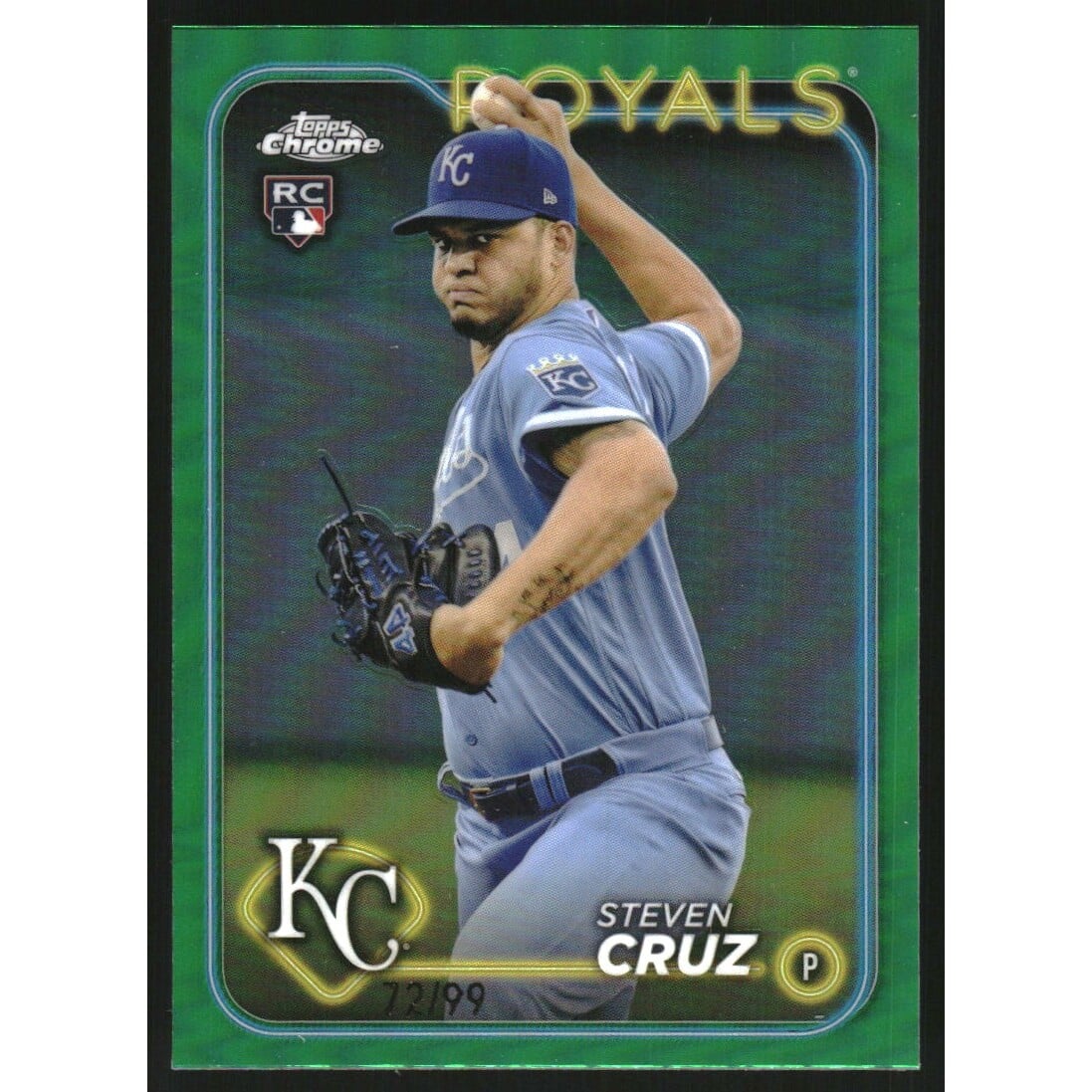 2024 Topps Chrome Green Refractors #187 Steven Cruz. rookie card picture