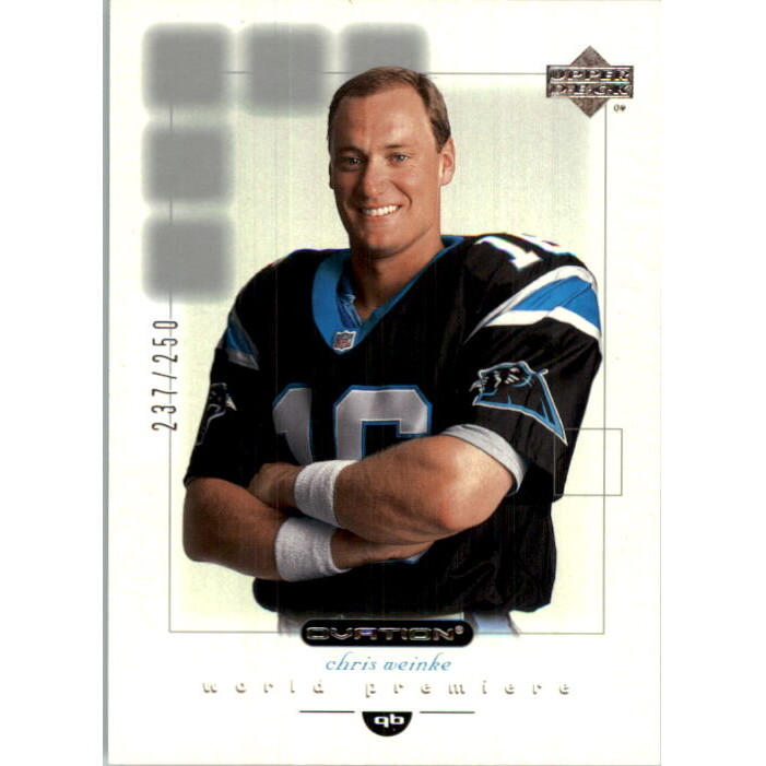 2001 Upper Deck Ovation Embossed Rookies #150 Chris Weinke