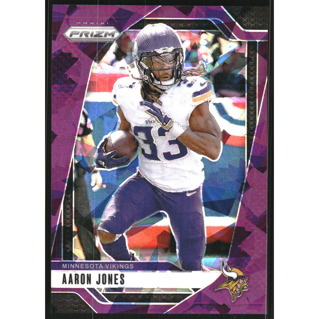2024 Panini Prizm Prizms Purple Ice #186 Aaron Jones 2024 Panini Prizm Prizms Purple Ice #186 Aaron Jones