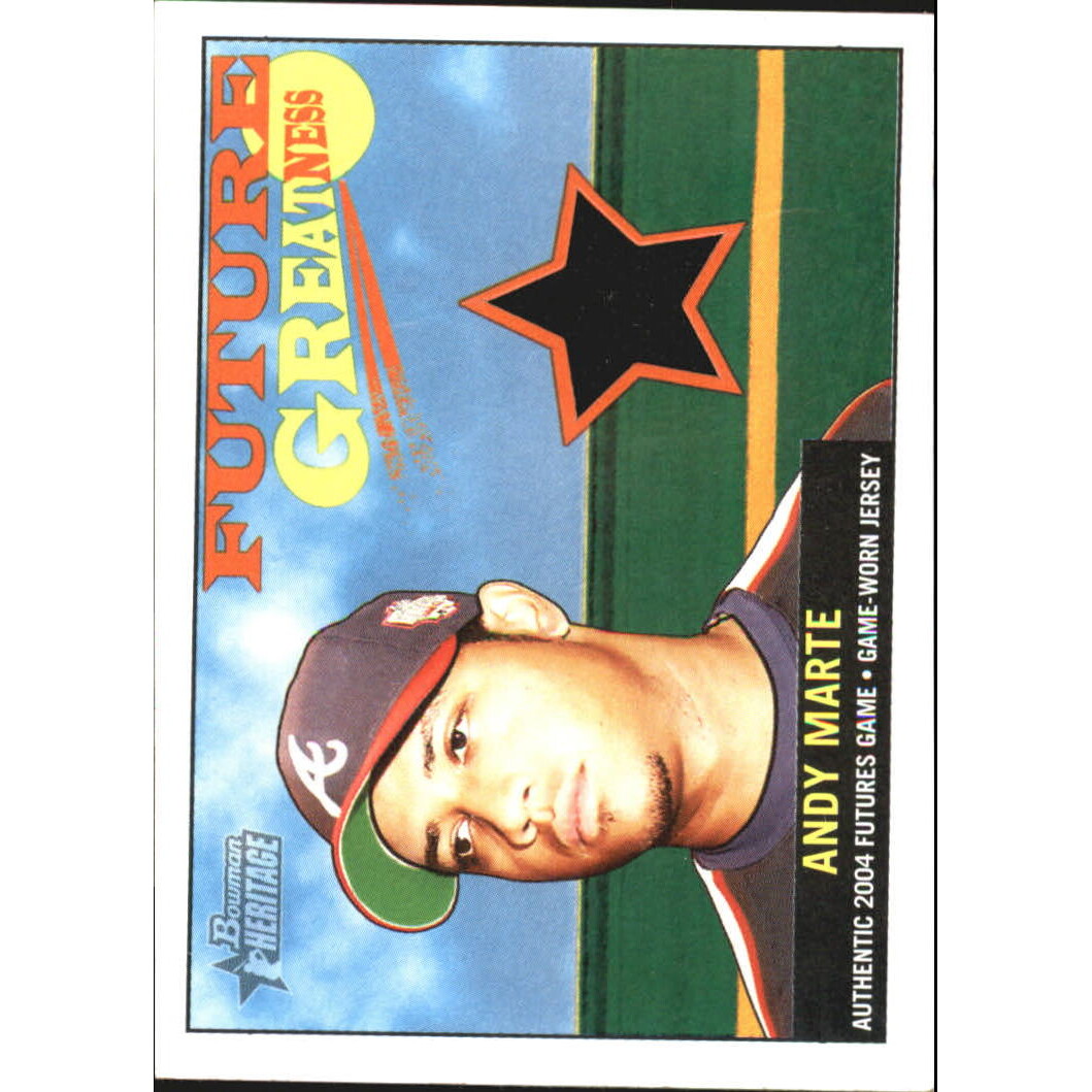 2005 Bowman Heritage Future Greatness Jersey Relics #AMA Andy Marte D. rookie card picture