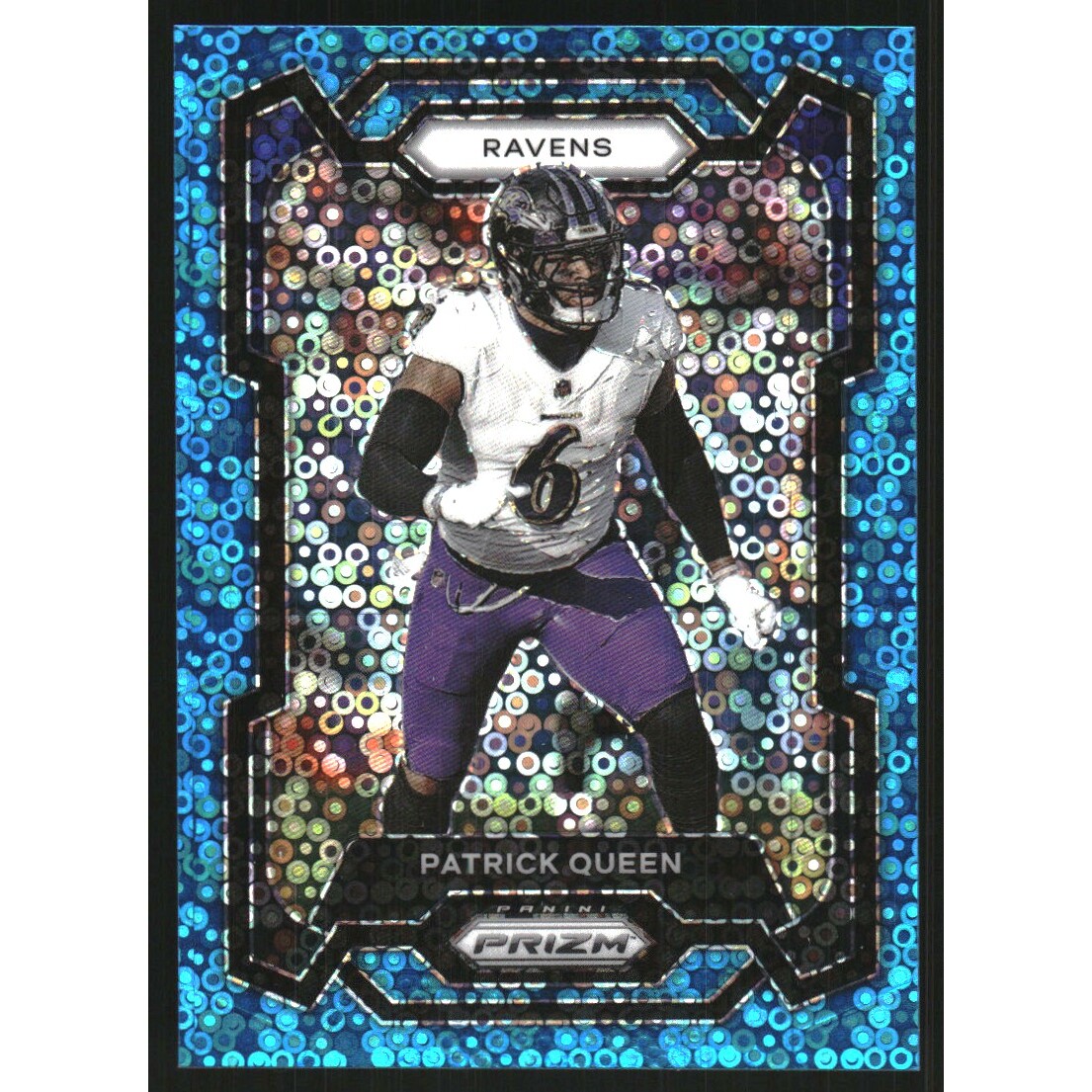 2023 Panini Prizm Prizms No Huddle Blue #24 Patrick Queen. rookie card picture