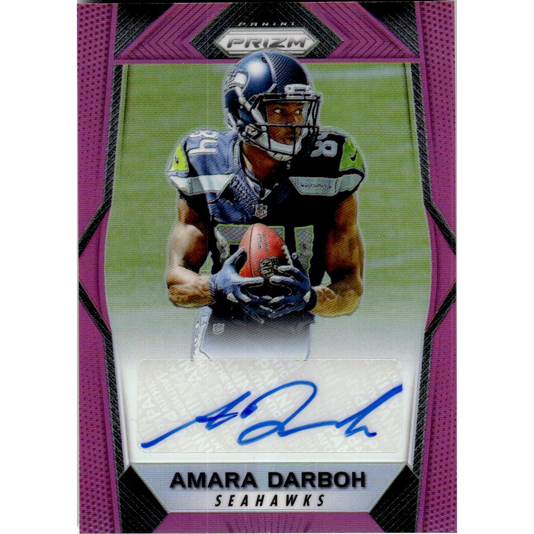2017 Panini Prizm Rookie Autographs Prizms Pink #RAAD Amara Darboh. rookie card picture