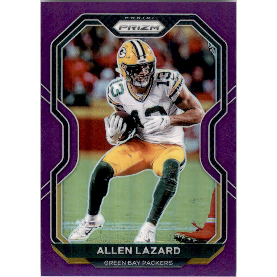 2020 Panini Prizm Prizms Purple #208 Allen Lazard. rookie card picture