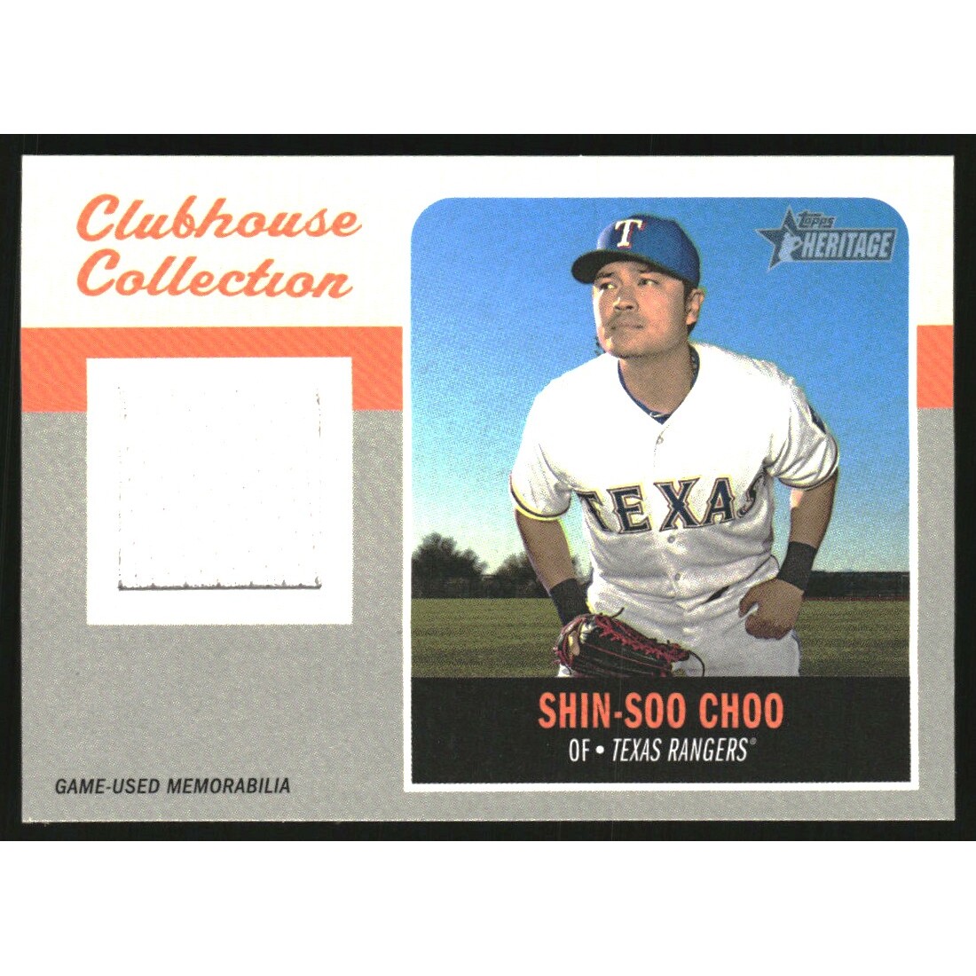 2019 Topps Heritage Clubhouse Collection Relics #CCRSC Shin-Soo Choo. rookie card picture