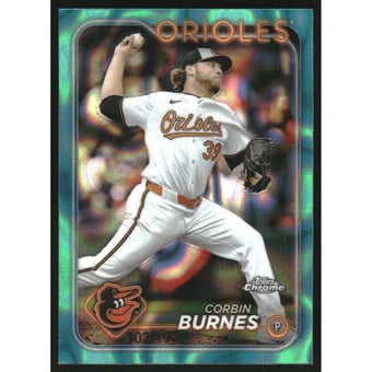 2024 Topps Chrome Aqua Lava Refractors #3 Corbin Burnes