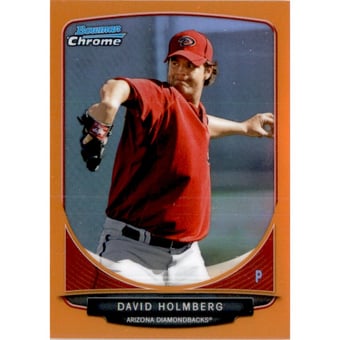2013 Bowman Chrome Mini Orange Refractors #154 David Holmberg