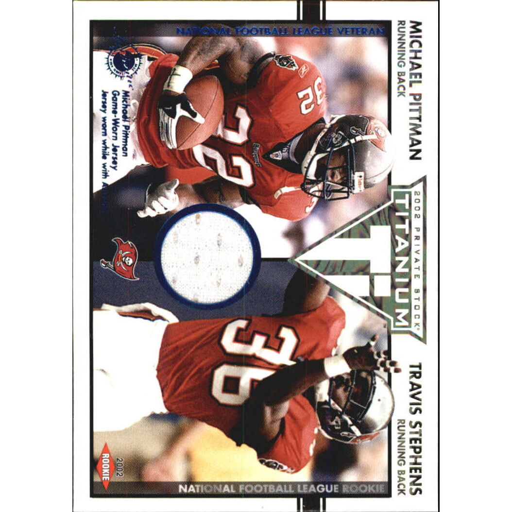 2002 Titanium Blue Jerseys #168 Michael Pittman JSY/Travis Stephens/200