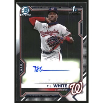 2021 Bowman Chrome Draft Autographs #CDATWH T.J. White