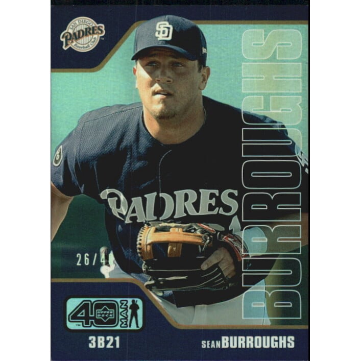 2002 Upper Deck 40-Man Electric Rainbow #845 Sean Burroughs. rookie card picture