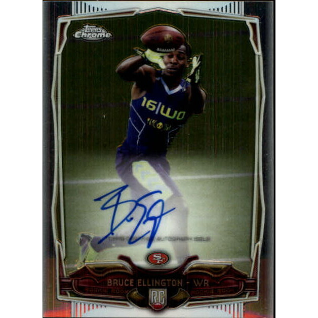 2014 Topps Chrome Mini Rookie Autographs #116 Bruce Ellington. rookie card picture