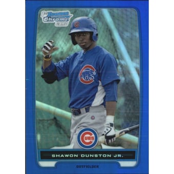 2012 Bowman Chrome Prospects Blue Refractors #BCP117 Shawon Dunston Jr.