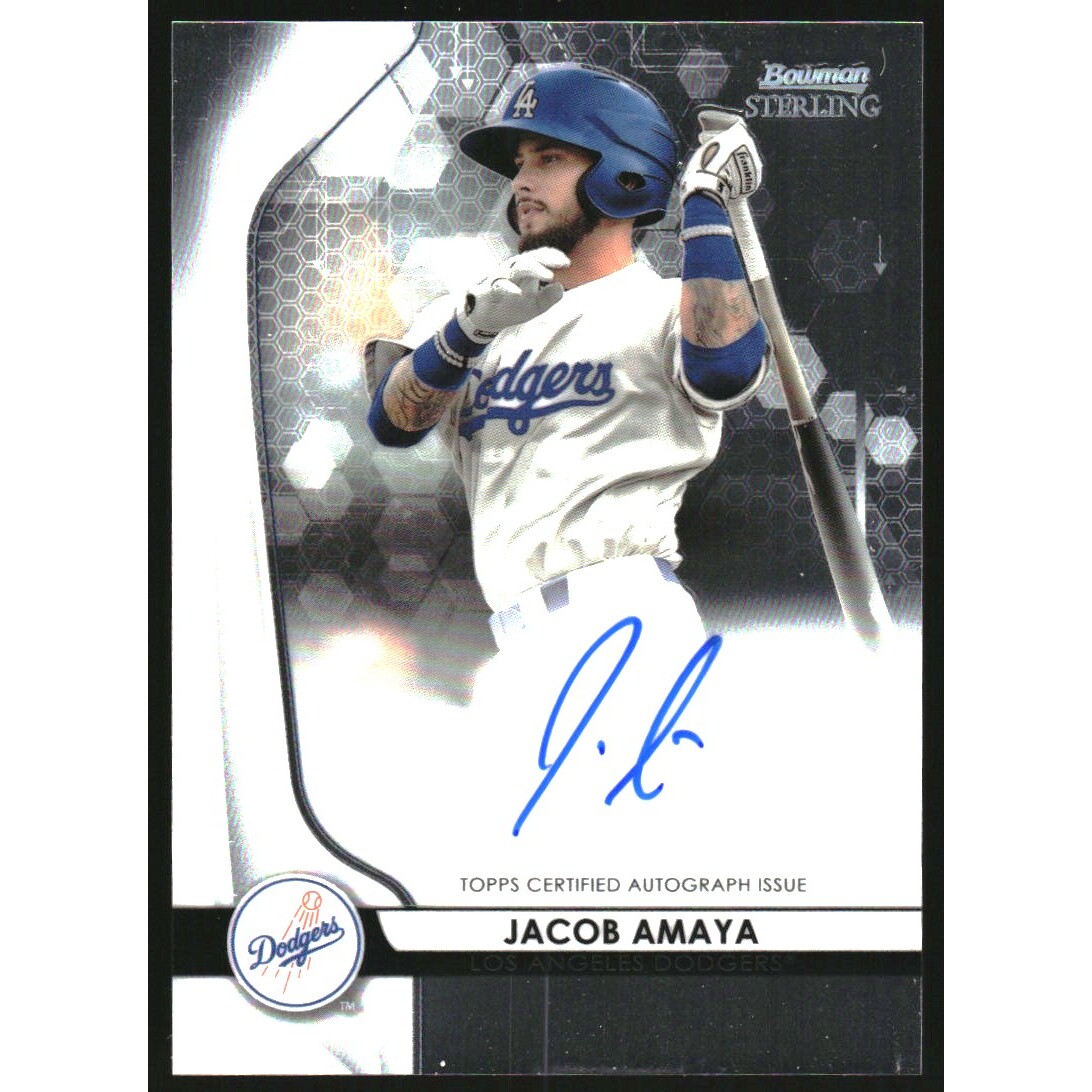 2020 Bowman Sterling Prospect Autographs #BSPAJA Jacob Amaya. rookie card picture