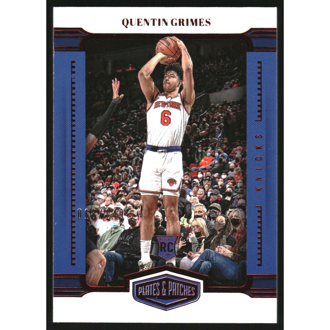 2021-22 Panini Chronicles Red #419 Quentin Grimes/Plates and Patches