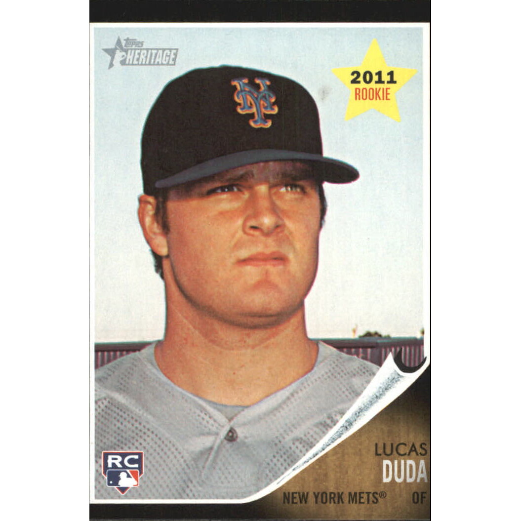 2011 Topps Heritage Black #C78 Lucas Duda. rookie card picture