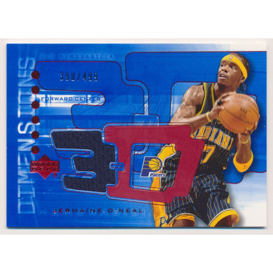 2003-04 Upper Deck Triple Dimensions 3-D Shooting Shirts #S32 Jermaine O'Neal