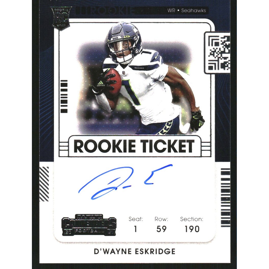 2021 Panini Contenders #118B D'Wayne Eskridge AU VAR