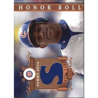 2003 Upper Deck Honor Roll Dean's List Jerseys #SS Sammy Sosa S