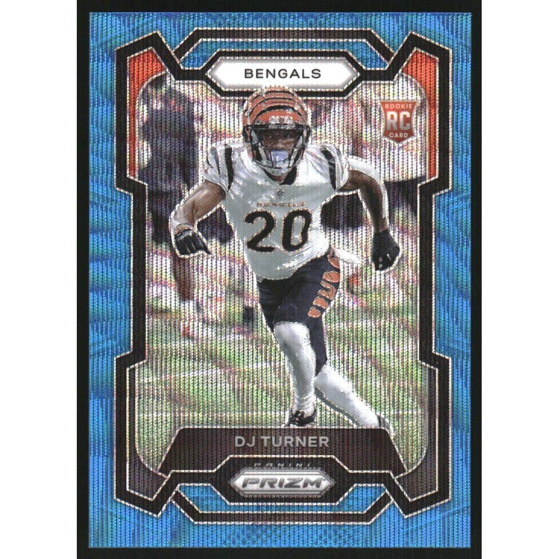 2023 Panini Prizm Prizms Blue Wave #319 DJ Turner. rookie card picture