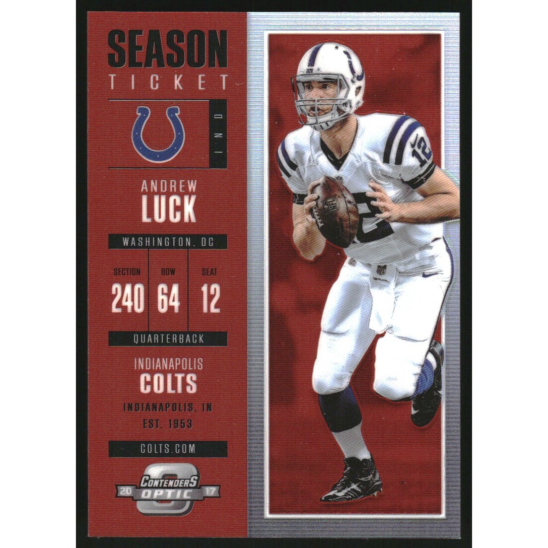 2017 Panini Contenders Optic Red #16 Andrew Luck. rookie card picture