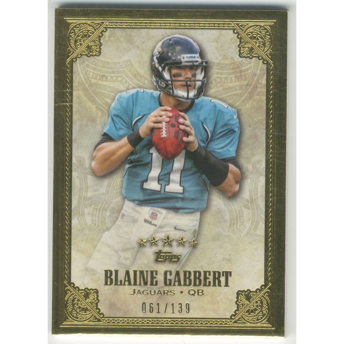 2012 Topps Five Star #137 Blaine Gabbert. rookie card picture