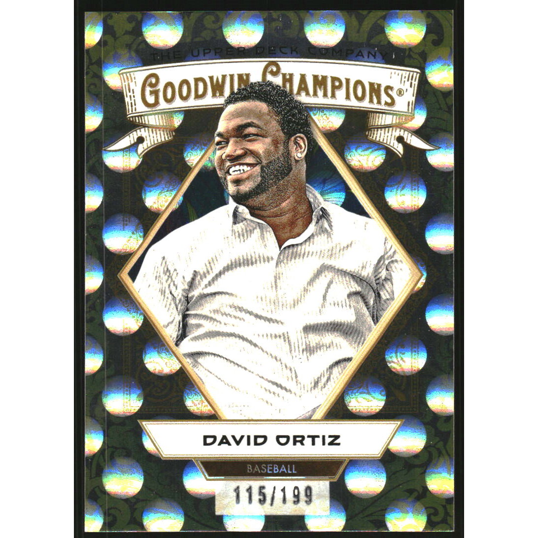 2025 Upper Deck Goodwin Champions Yellow Circles #34 David Ortiz. rookie card picture