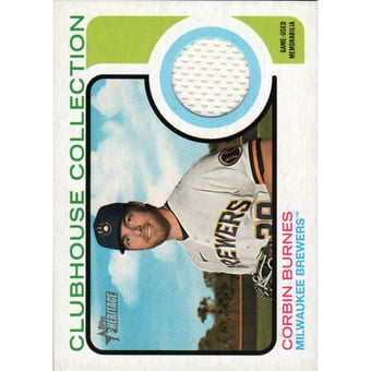 2022 Topps Heritage Clubhouse Collection Relics #CCRCB Corbin Burnes HN