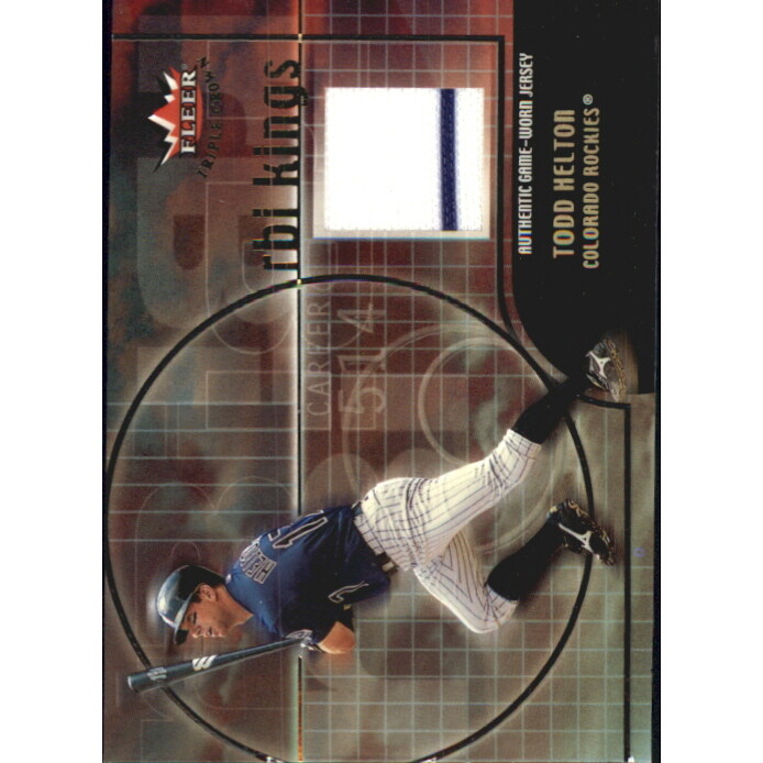 2002 Fleer Triple Crown RBI Kings Game Used #7 Todd Helton Jsy. rookie card picture