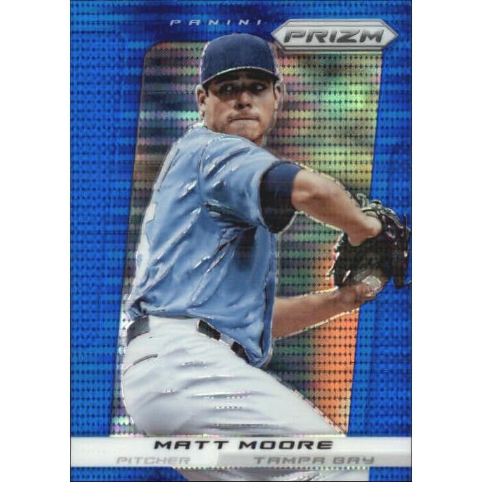2013 Panini Prizm Prizms Blue Pulsar #163 Matt Moore. rookie card picture