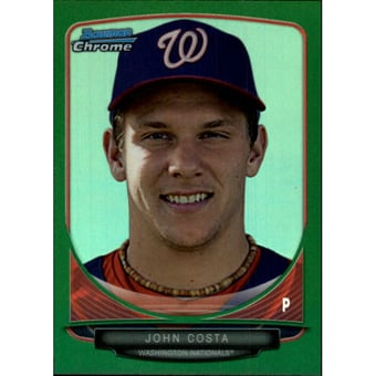2013 Bowman Chrome Draft Draft Picks Green Refractors #BDPP81 John Costa