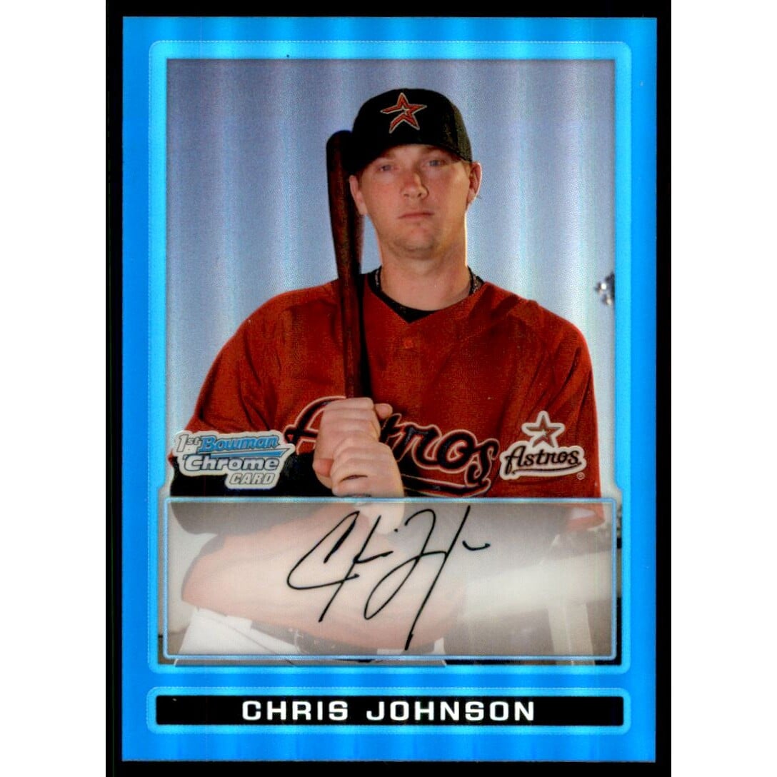 2009 Bowman Chrome Prospects Blue Refractors #BCP48 Chris Johnson. rookie card picture