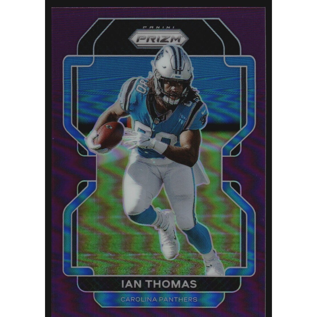 2021 Panini Prizm Prizms Purple #313 Ian Thomas. rookie card picture