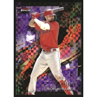 2024 Finest Purple Checkerboard Refractors #98 Nick Castellanos