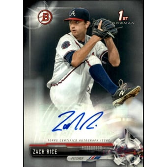 2017 Bowman Prospect Autographs #PAZR Zach Rice