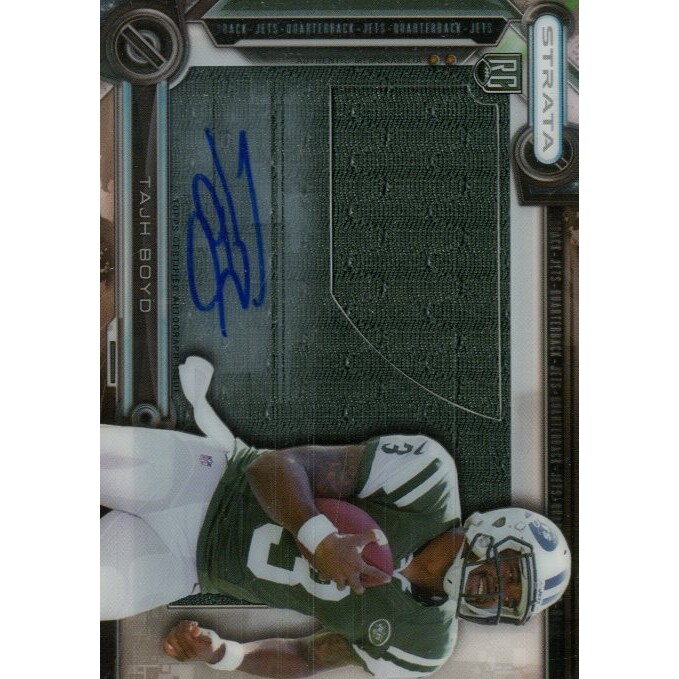 2014 Topps Strata Clear Cut Rookie Relic Autographs #CCARTBO Tajh Boyd