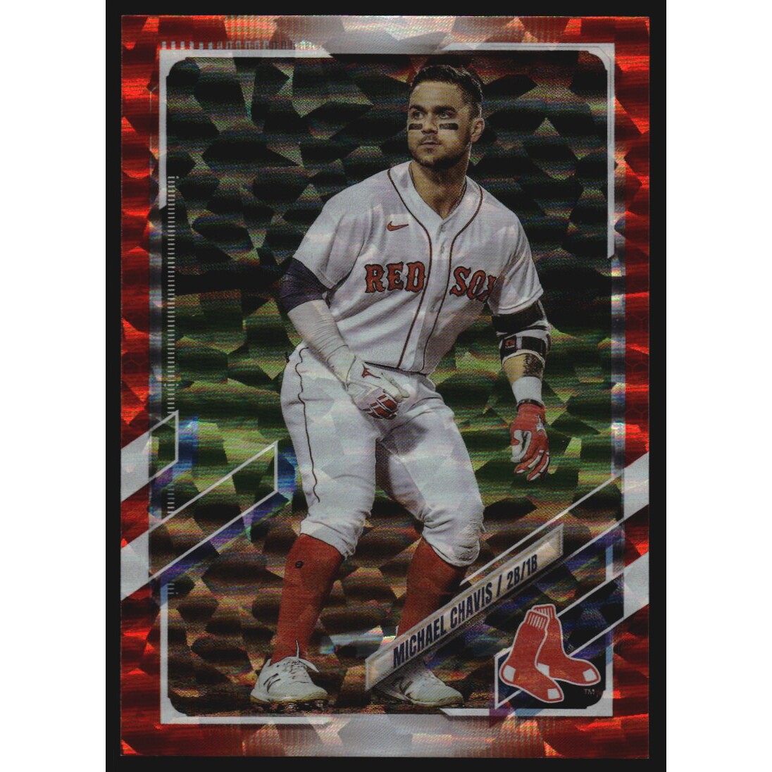 2021 Topps Orange Foil #491 Michael Chavis. rookie card picture