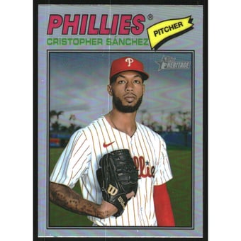 2026 Topps Heritage Chrome Refractors #110 Cristopher Sanchez
