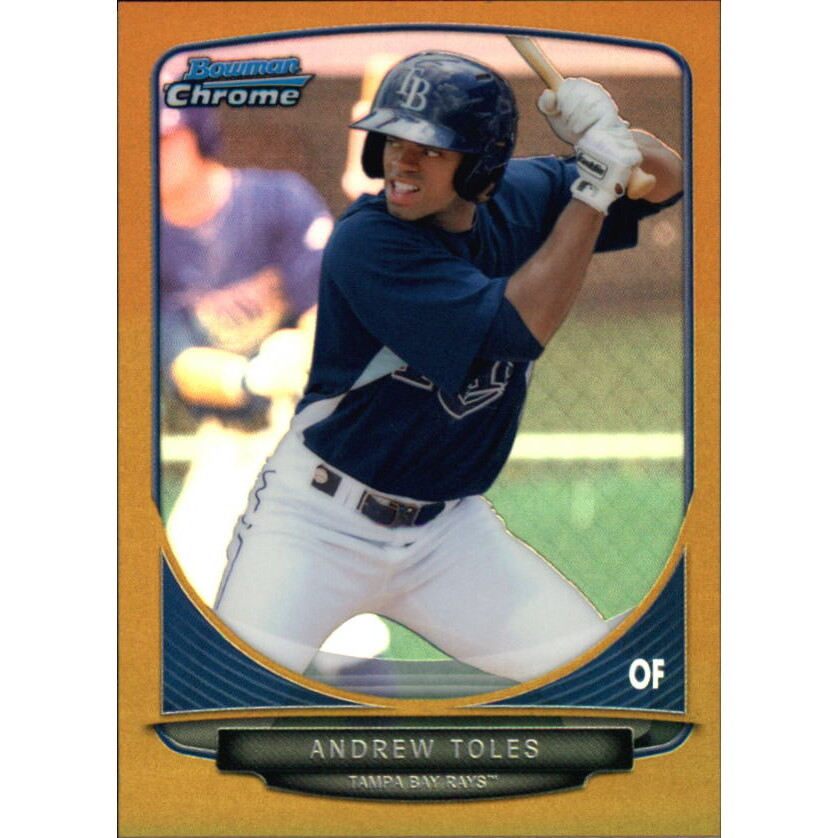 2013 Bowman Chrome Mini Gold Refractors #63 Andrew Toles. rookie card picture