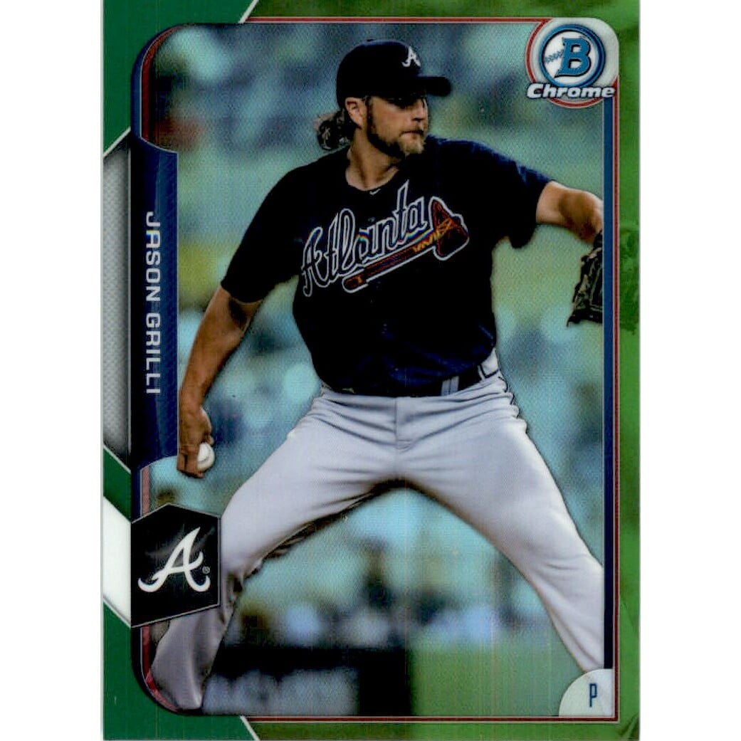 2015 Bowman Chrome Green Refractors #130 Jason Grilli. rookie card picture