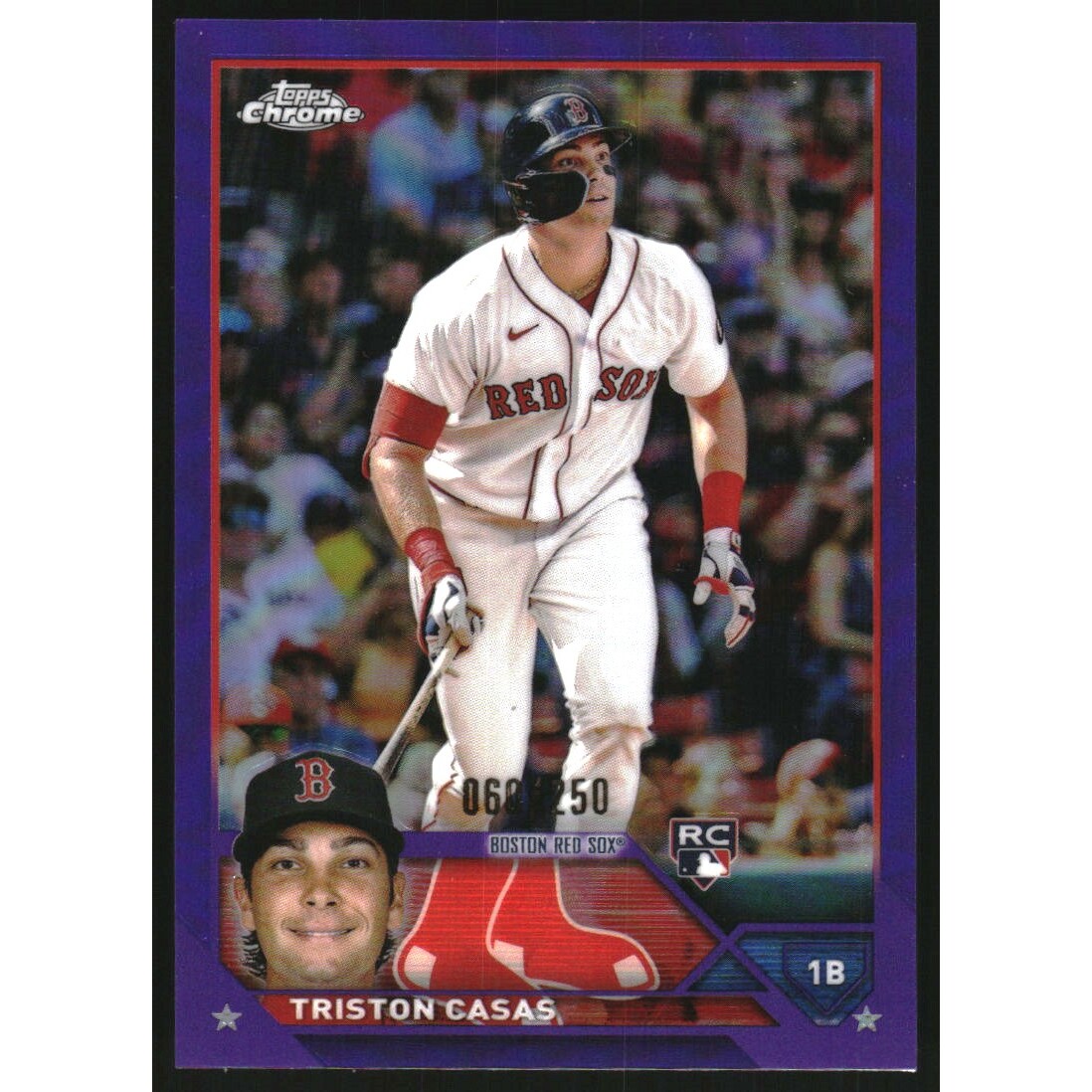 2023 Topps Chrome Purple Refractors #174 Triston Casas. rookie card picture