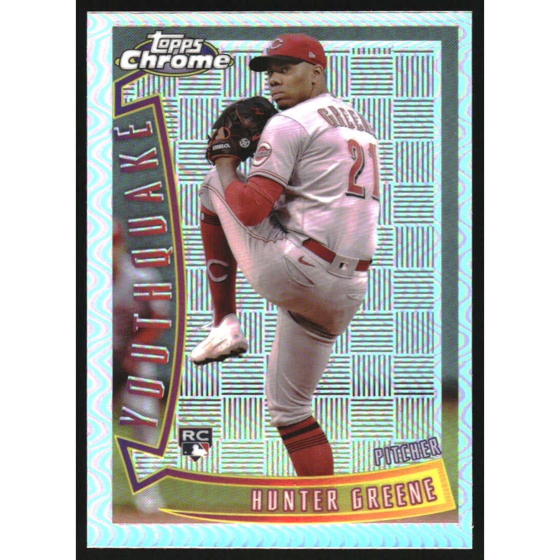 2022 Topps Chrome Sonic '96 Youthquake #YQ4 Hunter Greene. rookie card picture