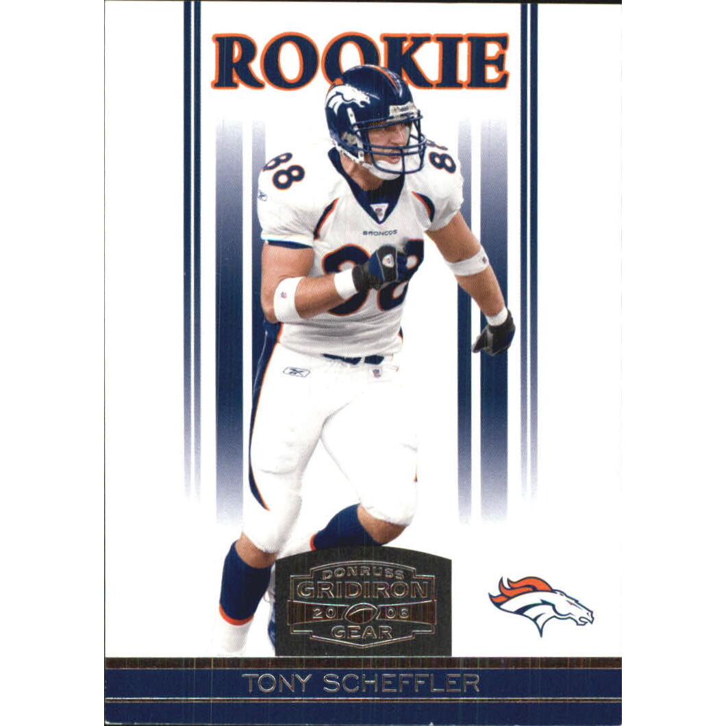 2006 Donruss Gridiron Gear Retail #195 Tony Scheffler RC. rookie card picture
