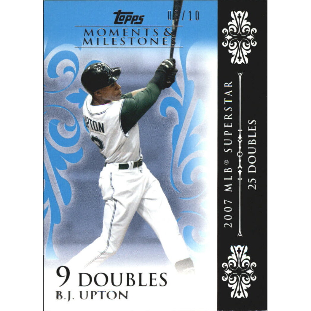 2008 Topps Moments and Milestones Blue #45-9 B.J. Upton. rookie card picture