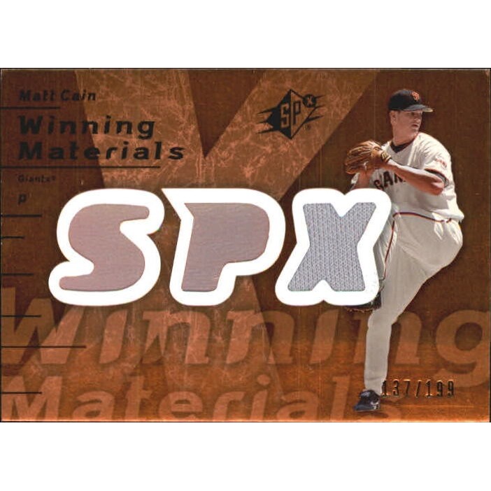 2007 SPx Winning Materials 199 Bronze #MC Matt Cain/199