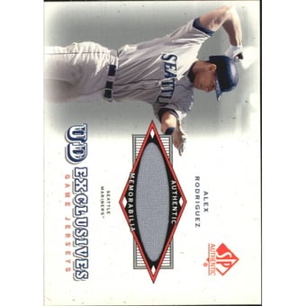 2001 SP Authentic UD Exclusives Game Jersey #AR Alex Rodriguez