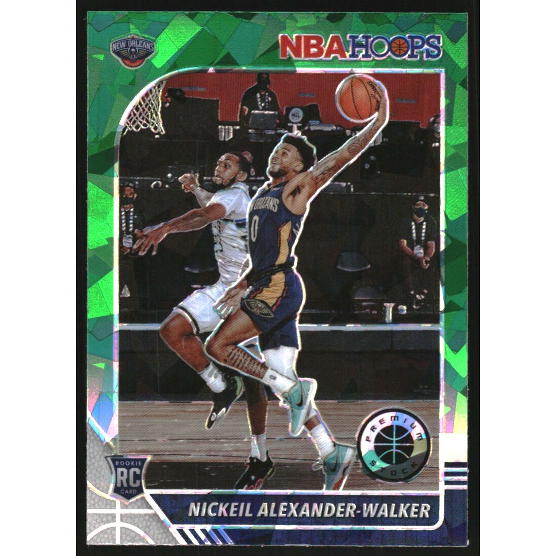 2019-20 Hoops Premium Stock Prizms Green Cracked Ice #214 Nickeil Alexander-Walker