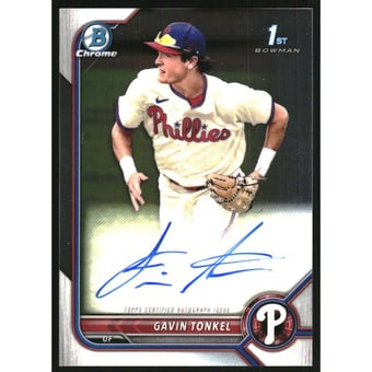 2022 Bowman Chrome Prospect Autographs #CPAGTL Gavin Tonkel