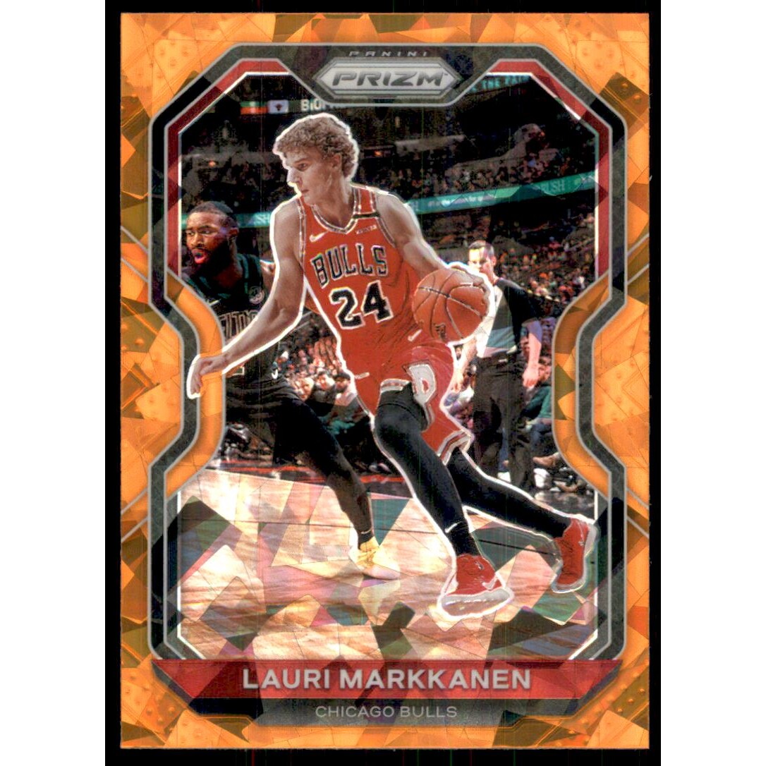 2020-21 Panini Prizm Prizms Orange Ice #116 Lauri Markkanen