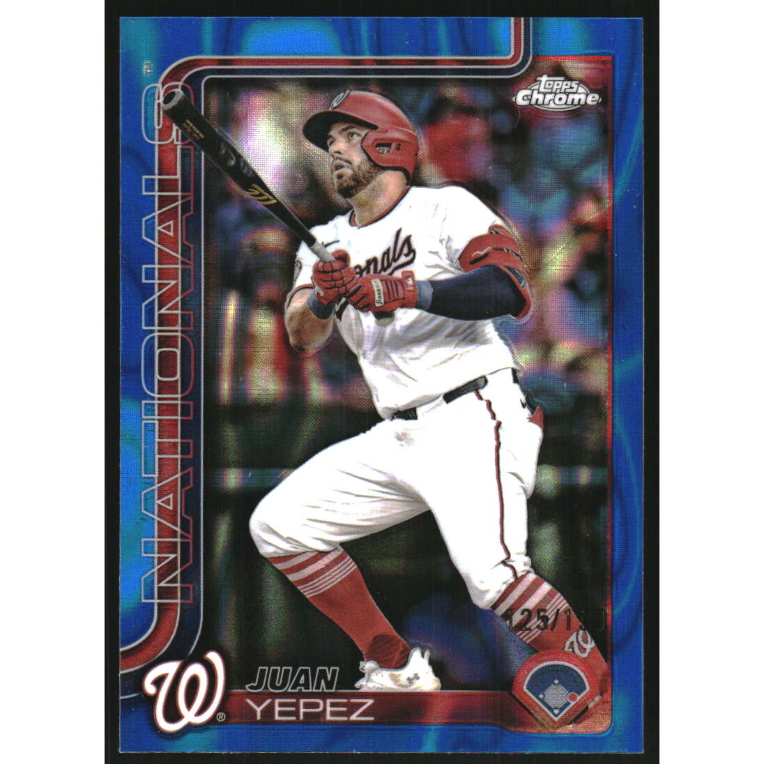 2025 Topps Chrome Blue Lava Refractors #16 Juan Yepez. rookie card picture