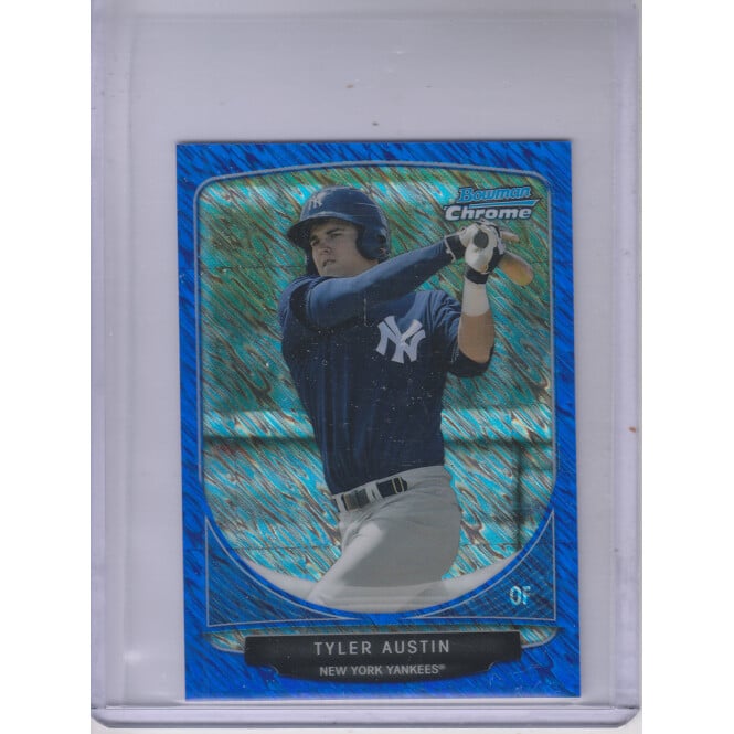 2013 Bowman Chrome Cream of the Crop Mini Blue Wave Refractors #NYY3 Tyler Austin