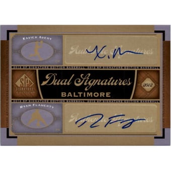 2012 SP Signature Dual Signatures #BAL15 Xavier Avery/Ryan Flaherty F